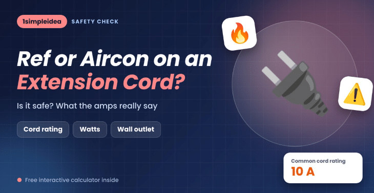 can I plug aircon in extension cord