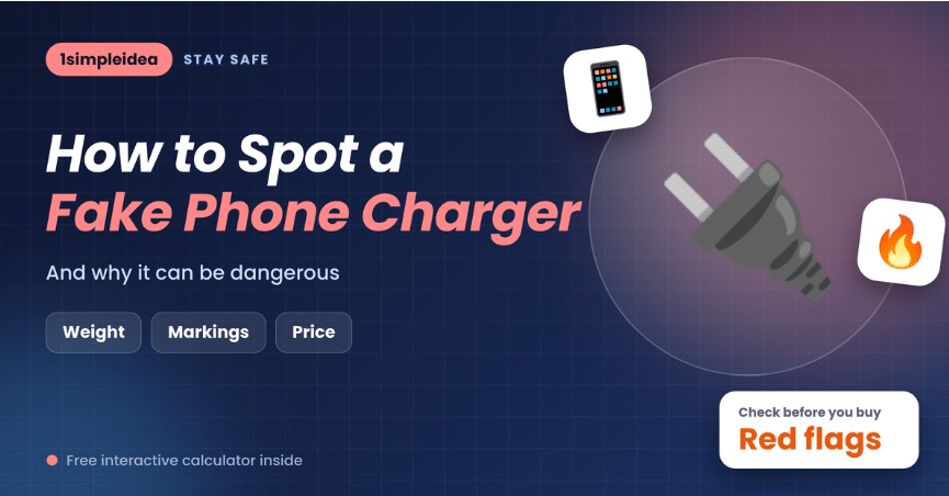 how to spot fake charger