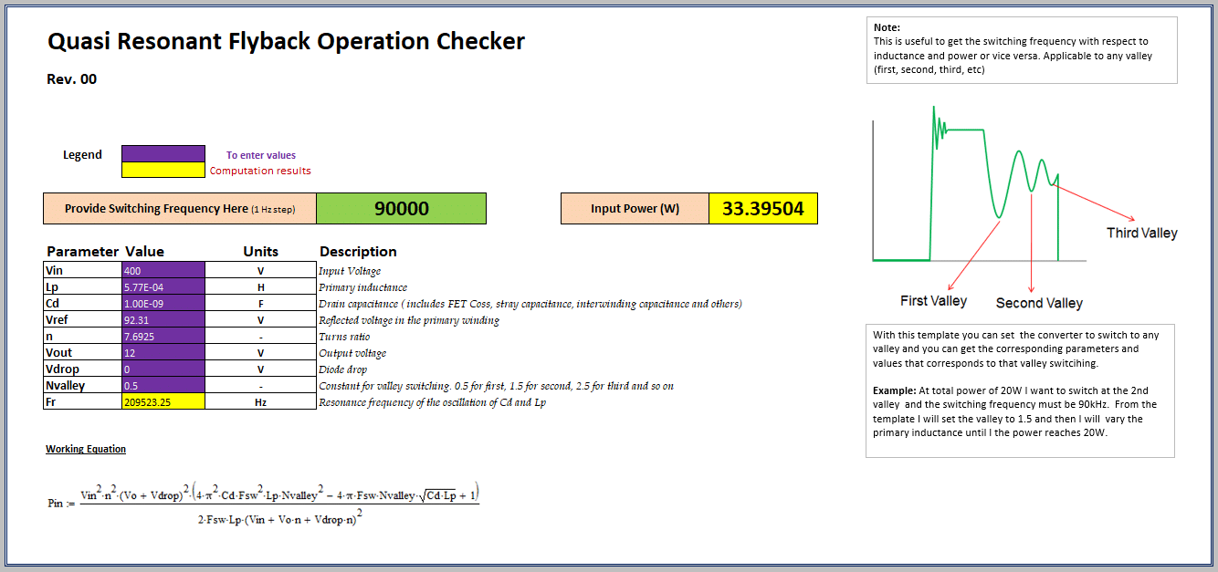 Quasi Resonant Flyback Operation Checker And Design Tool ...